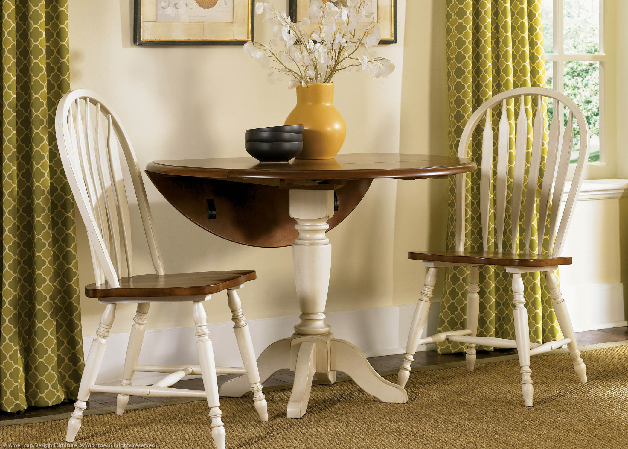 Charleston Casual Table Pic 1 (Heading Drop Leaf Pedestal Table)